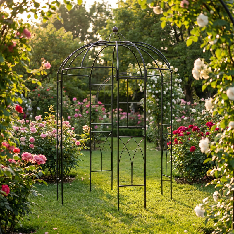 Scendor 9ft High X 6.8ft Wide Garden Arch Arbor French Style